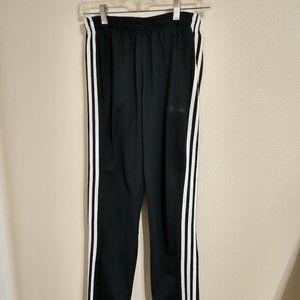 ADIDAS SWEATPANTS - Black, 3 Stripe down the legs - Medium